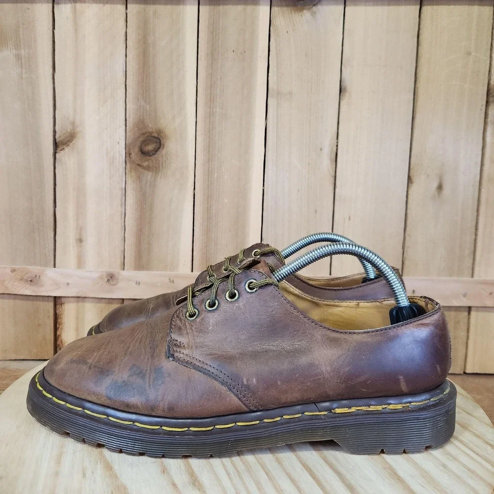 Vintage Dr. Martens 1561 Oxford Shoes Mens 10 US 9 UK Brown Leather England Made